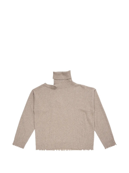  Uma Wang Cut-out Roll-neck Top - Neutrals 