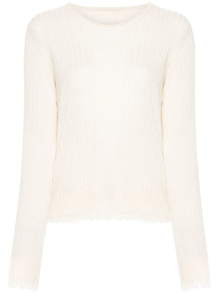  Uma Wang Distressed-efffect Jumper - Neutrals 
