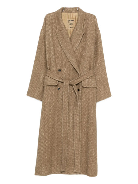  Uma Wang Double-breasted Belted Coat - Brown 