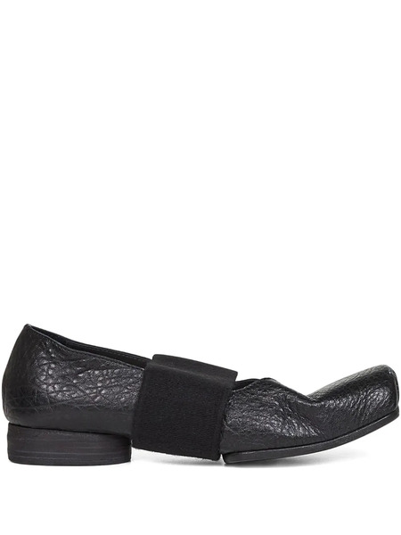  Uma Wang Elasticated-band Leather Pumps - W900 Black 
