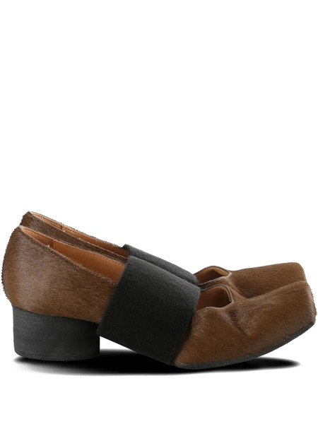  Uma Wang Elasticated-strap Pumps - Brown 