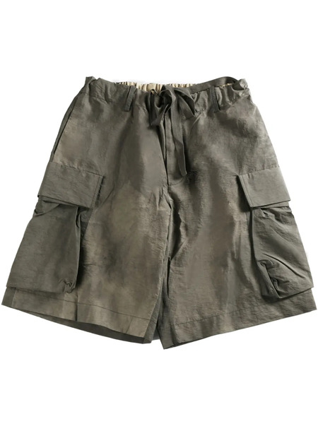  Uma Wang Faded-effect Cargo Shorts - Grey 