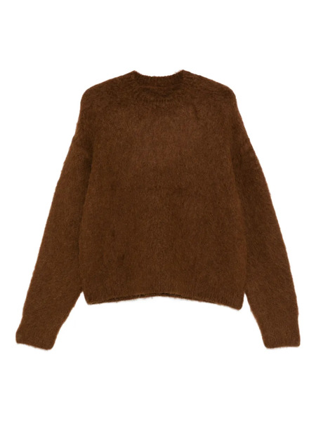  Uma Wang Fluffy Crew-neck Sweater - Brown 