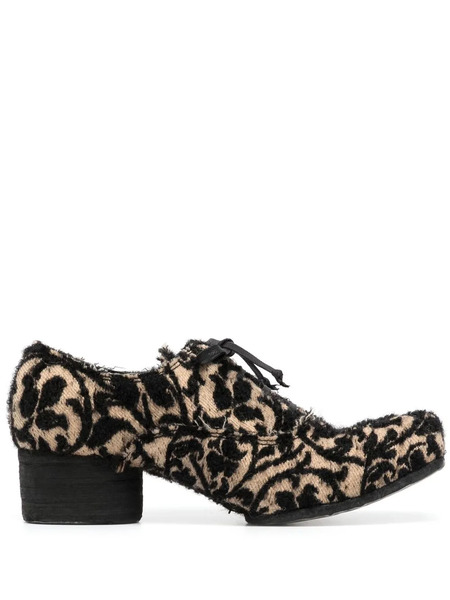  Uma Wang Jacquard Square-toe Brogues - Neutrals 