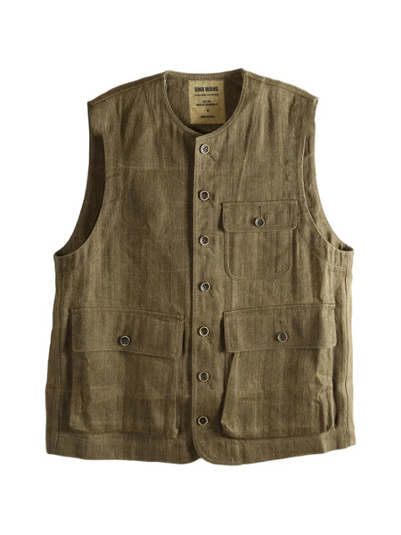  Uma Wang Jolt Vest - Brown 