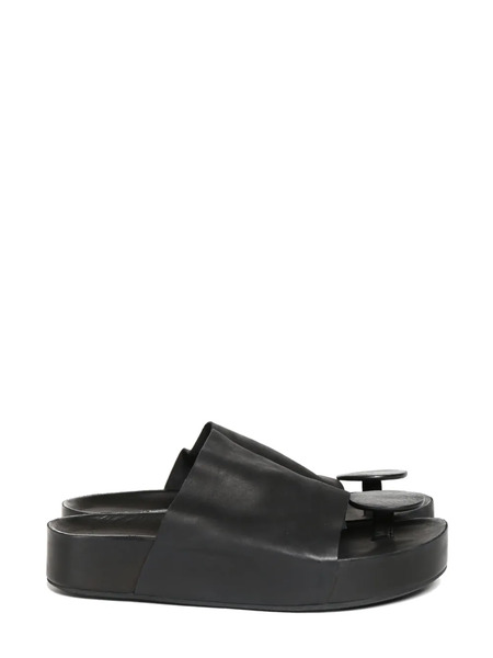  Uma Wang Leather Flip-flops - Black 