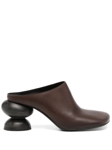  Uma Wang 75mm Stone Mules - Brown 