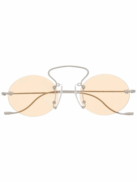  Uma Wang Round-frame Rimless Sunglasses - Silver 