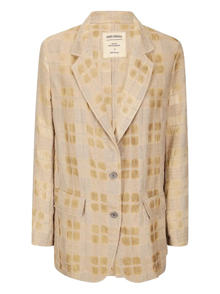  Uma Wang Square-pattern Blazer - Neutrals 