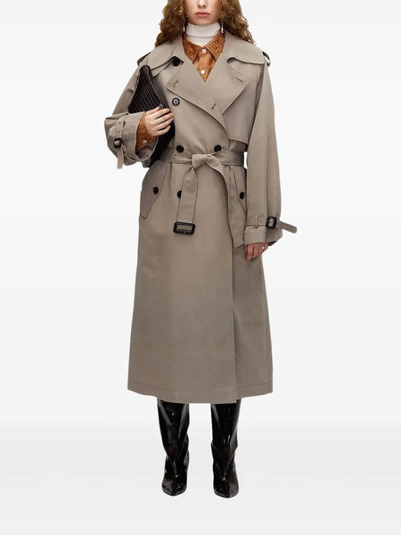  Umber Postpast Belted Double-breasted Trench Coat - Neutrals 