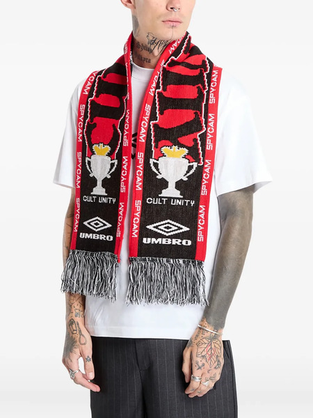  Umbro Cult Unity Fringed Scarf - Red 
