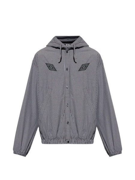  Umbro Hooded Check-pattern Jacket - Grey 