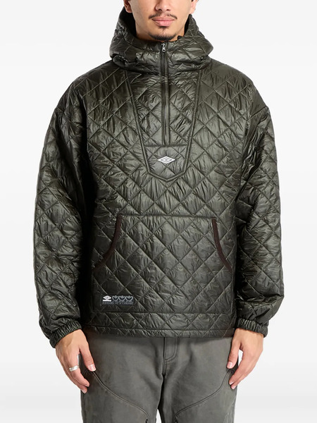  Umbro Masked Diamond-quilting Hooded Jacket - Green 