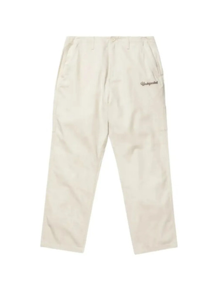  Undefeated Logo-embroidered Tapered Trousers - Neutrals 