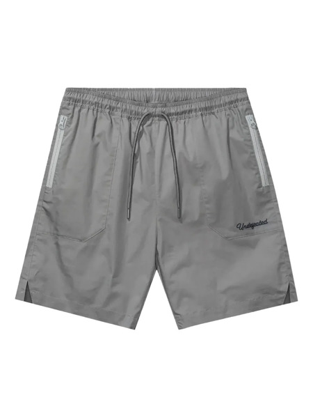  Undefeated Zip-pocket Drawstring Shorts - Grey 