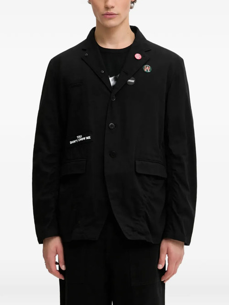  Undercover Appliqué Tailored Jacket - Black 