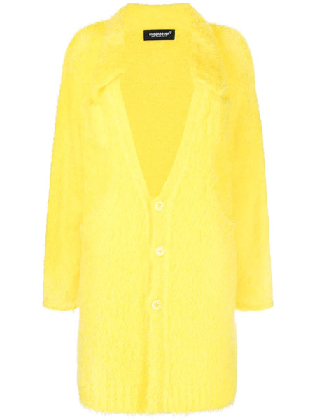  Undercover Brushed Knitted Coat - Yellow 