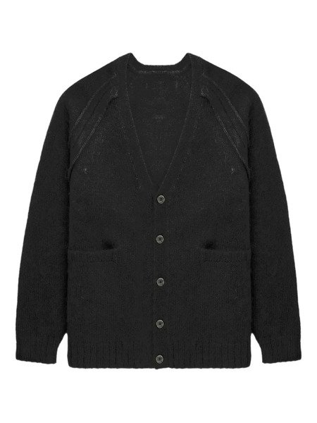  Undercover Buttoned Raglan-sleeve Cardigan - Black 