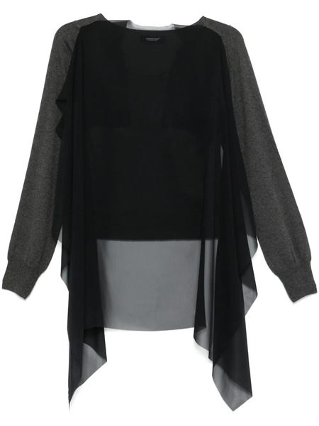  Undercover Cape-insert Sweater - Grey 