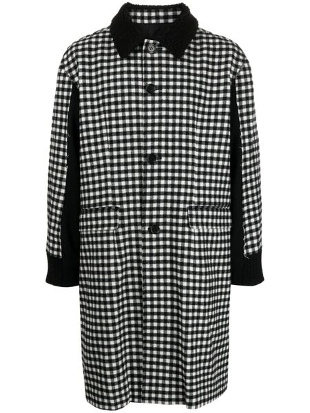  Undercover Check-print Single-breasted Coat - Black 