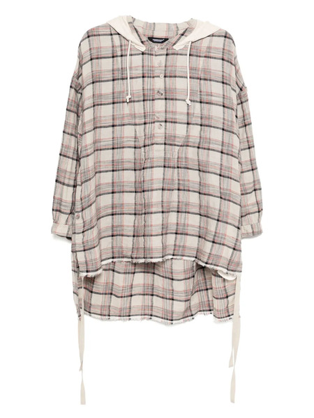  Undercover Checked Hoodie - Neutrals 