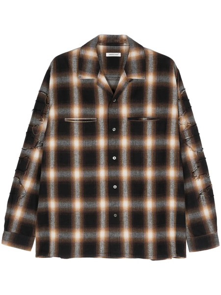  Undercover Checkered Shirt - Brown 