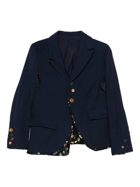  Undercover Contrasting-button Jacket - Blue 