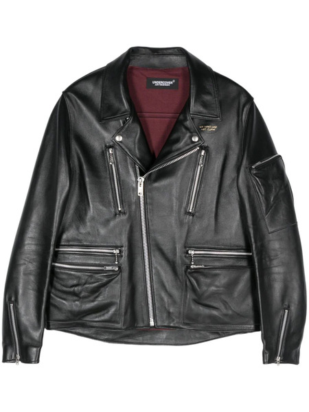 Undercover Leather Biker Jacket - Black 