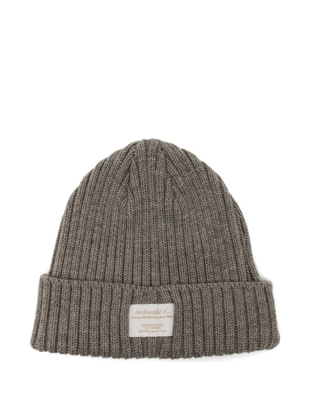  Undercover Logo-patch Beanie Hat - Brown 
