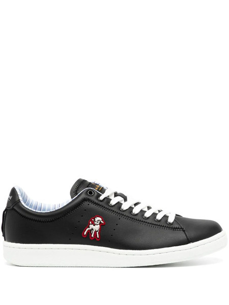  Undercover Logo-patch Leather Sneakers - Black 