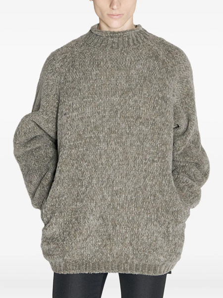  Undercover Mock-neck Wool Sweater - Grey 