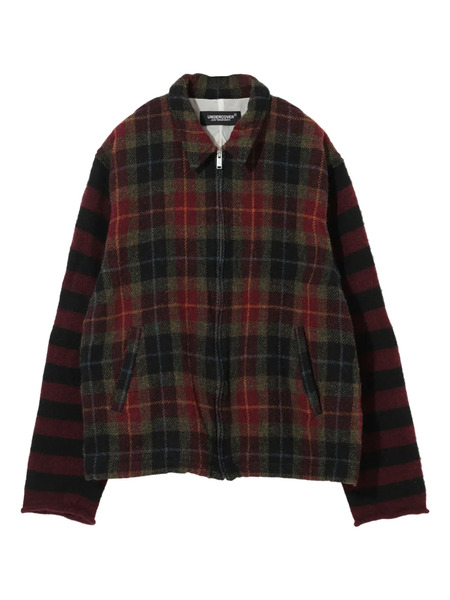  Undercover Plaid-pattern Zip-up Jacket - Red 