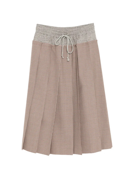  Undercover Pleated Drawstring Skirt - Neutrals 