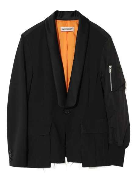  Undercover Shawl-lapel Bomber Jacket - Black 