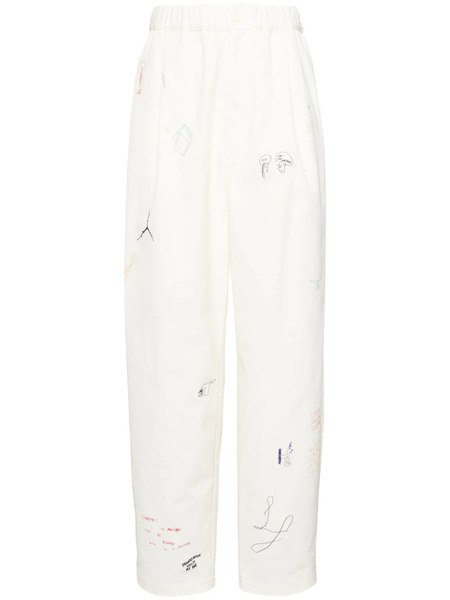  Undercover Sketch-style Printed Trousers - Neutrals 