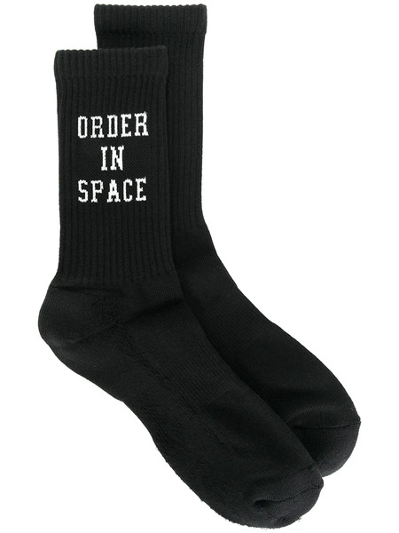  Undercover Slogan Embroidered Socks - White 