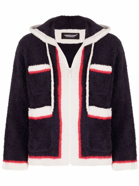  Undercover Stripe-trim Hooded Jacket - Blue 