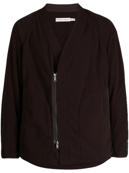  Undercover V-neck Zip-up Jacket - Brown 