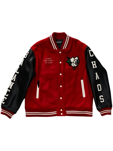  Undercover Wolf Rose Varsity Jacket - Red 