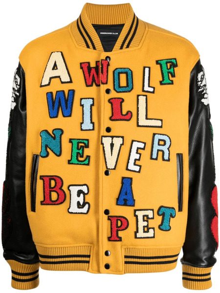  Undercover X K. Tolnoe Varsity Bomber Jacket - Yellow 