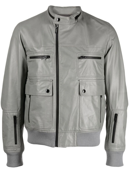  Undercover Zip-up Biker Jacket - Grey 