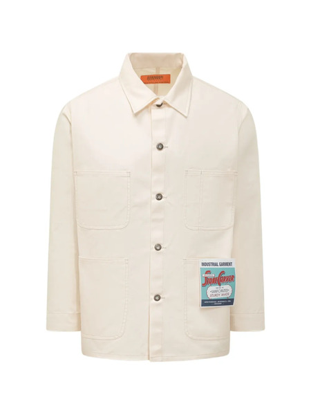  Universal Overall Patch-detail Shirt Jacket - Neutrals 