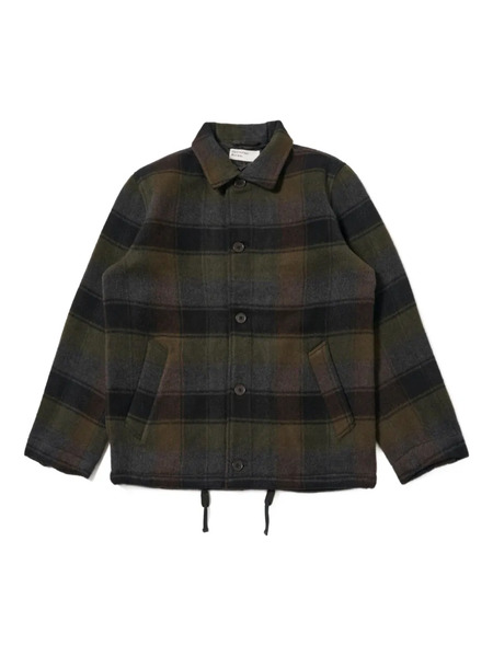  Universal Works Button-fastening Checked Jacket - Brown 