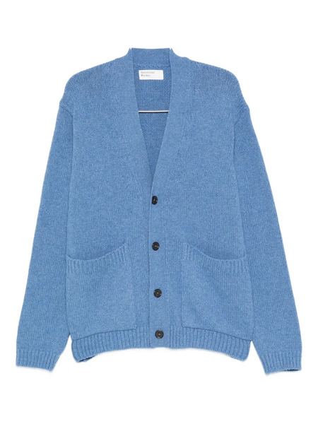  Universal Works Buttoned Patch-pocket Cardigan - Blue 