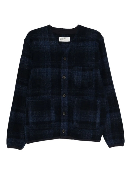  Universal Works Checked Cardigan - Blue 