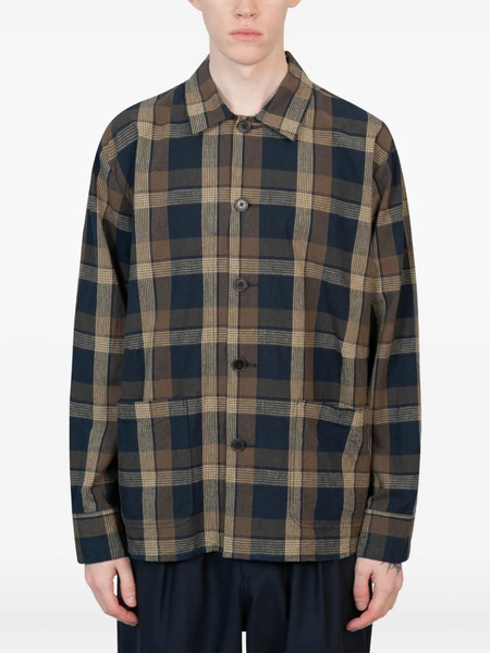  Universal Works Checked Shirt - Brown 