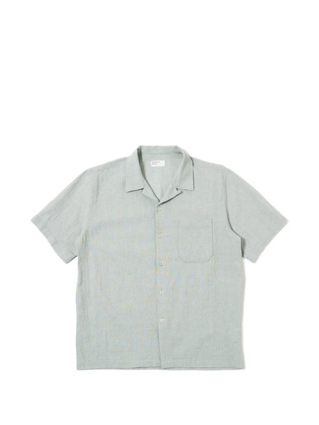  Universal Works Chest-pocket Textured Shirt - Green 