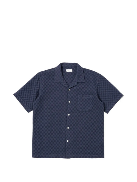  Universal Works Dotted Textured Shirt - Blue 