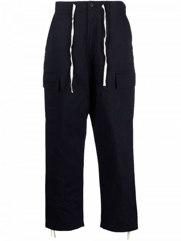  Universal Works Drawstring Straight-leg Trousers - Blue 