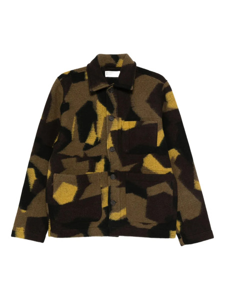  Universal Works Pocketed Camouflaged Jacket - Green 